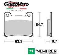 PASTIGLIE FRENO CARBON CERAMIC MOTOCICLI SCOOTER YAMAHA NEWFREN FD0068BT1