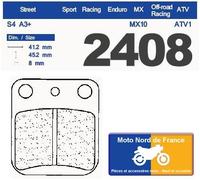 Pastiglie freno Carbone Lorraine tipo 2408 A3+
