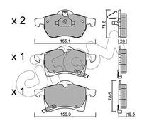 PASTIGLIE FRENO CIFAM 822-258-0 ANTERIORE