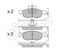 PASTIGLIE FRENO CIFAM 822-274-2 ANTERIORE