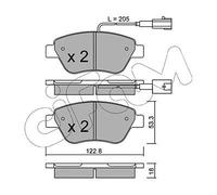 PASTIGLIE FRENO CIFAM 822-321-3 ANTERIORE