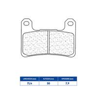PASTIGLIE FRENO RAKES 1133XBK5 per KAWASAKI Z ABS 1000 2014-2020