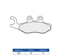 PASTIGLIE FRENO CL BRAKES 3060MSC per PIAGGIO Vespa GTV Navy E3 125 2008-2009