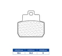 PASTIGLIE FRENO RAKES 3084MSC per PIAGGIO X8 E3 250 2005-2008