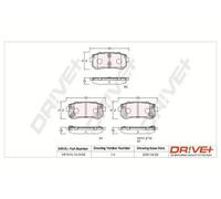 Pastiglie freno DP1010.10.0005 Drve+ per HYUNDAI KIA