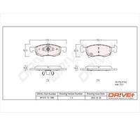 Pastiglie freno DP1010.10.1088 Drve+ per OPEL CORSA E