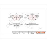 Pastiglie freno DP1010.10.1158 Drve+ per CITROËN PEUGEOT