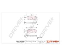 Pastiglie freno DP1010.10.1224 Drve+ per NISSAN INFINITI
