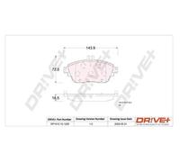 Pastiglie freno DP1010.10.1229 Drve+ per MERCEDES-BENZ INFINITI