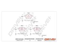 Pastiglie freno DP1010.10.1231 Drve+ per CITROËN PEUGEOT OPEL DS TOYOTA
