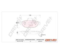 Pastiglie freno DP1010.10.1249 Drve+ per FORD KA