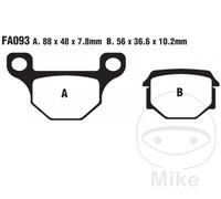 EBC Biologico Anteriore Pastiglie Freno (1 Set) Per Derbi Atlantis 50 (2007 2011