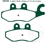 EBC Biologico Posteriore Pastiglie Freno (1 Set) Per Piaggio X10 500 (2012 2015)