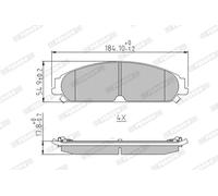 Pastiglie freno FDB4078 FERODO per LANCIA CHRYSLER DODGE