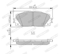 Set di pastiglie freno FERODO FDB4310, anteriore