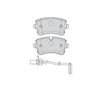 Set di pastiglie freno FERODO FDB4393, posteriore