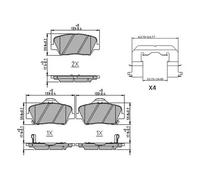 FERODO Kit pastiglie freni Anteriore con segnalatore acustico usura con accessori FDB4396