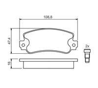 Pastiglie Freno Fiat Uno Panda Y10 Marabella Pattini Bosch Anteriori Pasticche