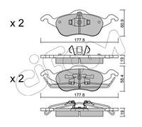 PASTIGLIE FRENO CIFAM 822-291-0 ANTERIORE