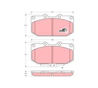 GDB1006 TRW PASTIGLIE ANTERIORI NISS.300ZX TURBO 90>