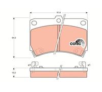 Pastiglie freno GDB1024 TRW per MAZDA 323 S IV 323 C IV 323 F IV 121 II MX-3