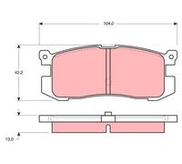 TRW Kit pastiglie freni GDB1025 posteriori per Mazda 626