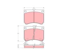 Set di pastiglie freno TRW GDB1029, anteriore