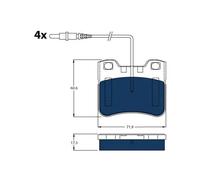 TRW GDB1031BTE Kit pastiglie freni