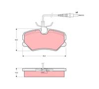 TRW GDB1039 Kit pastiglie freni
