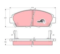 Set di pastiglie freno TRW GDB1061, anteriore
