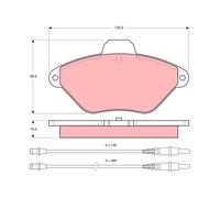 Set di pastiglie freno TRW GDB1102, anteriore