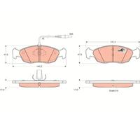 Set di pastiglie freno TRW GDB1104, anteriore