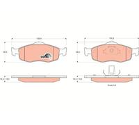 Set di pastiglie freno TRW GDB1107, anteriore