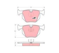 Set di pastiglie freno TRW GDB1119, posteriore