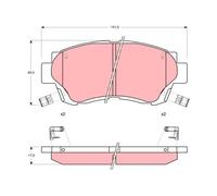 Pastiglie freno GDB1142 TRW per TOYOTA LEXUS