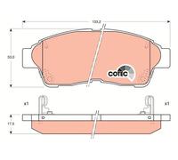 Pastiglie freno GDB1143 TRW per TOYOTA CARINA E VI Tre volumi CARINA E VI CAMRY