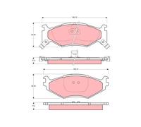 Set di pastiglie freno TRW GDB1157, anteriore