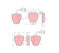 TRW Set pastiglie freno GDB1162 anteriore per Audi A6 C4 (1994-1997) e A8 D2