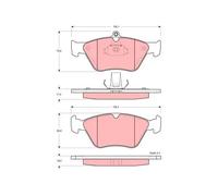Pastiglie freno GDB1166 TRW per OPEL SAAB