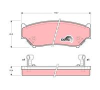 Pastiglie freno GDB1174 TRW per SUZUKI GEO