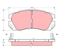 Pastiglie freno GDB1179 TRW per SUBARU LEGACY I LEGACY OUTBACK IMPREZA Familiare