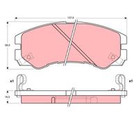 Pastiglie freno GDB1186 TRW per OPEL ISUZU