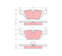 TRW GDB1189 Kit pastiglie freno, Freno a disco