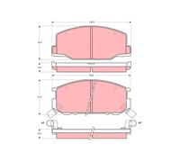 TRW Kit pastiglie freni GDB1190 anteriori per Toyota Previa