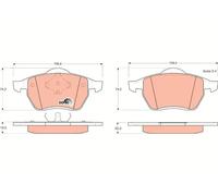 Pastiglie freno GDB1204 TRW per VW FORD SEAT
