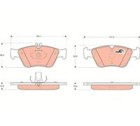 Set di pastiglie freno TRW GDB1205, anteriore