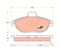 Pastiglie freno GDB1216 TRW per CITROËN PEUGEOT FIAT
