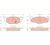PASTICCHE PASTIGLIE FRENO ANTERIORI FRONT BRAKE PAD PER VOLKSWAGEN GOLF POLO
