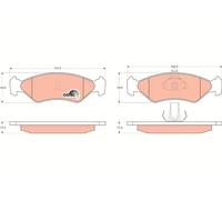 Set di pastiglie freno TRW GDB1221, anteriore