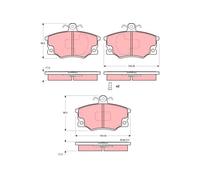 TRW Kit pastiglie freni GDB1223 - compatibile con Alfa Romeo 155 Spider, 146 (930), Ragno 916S